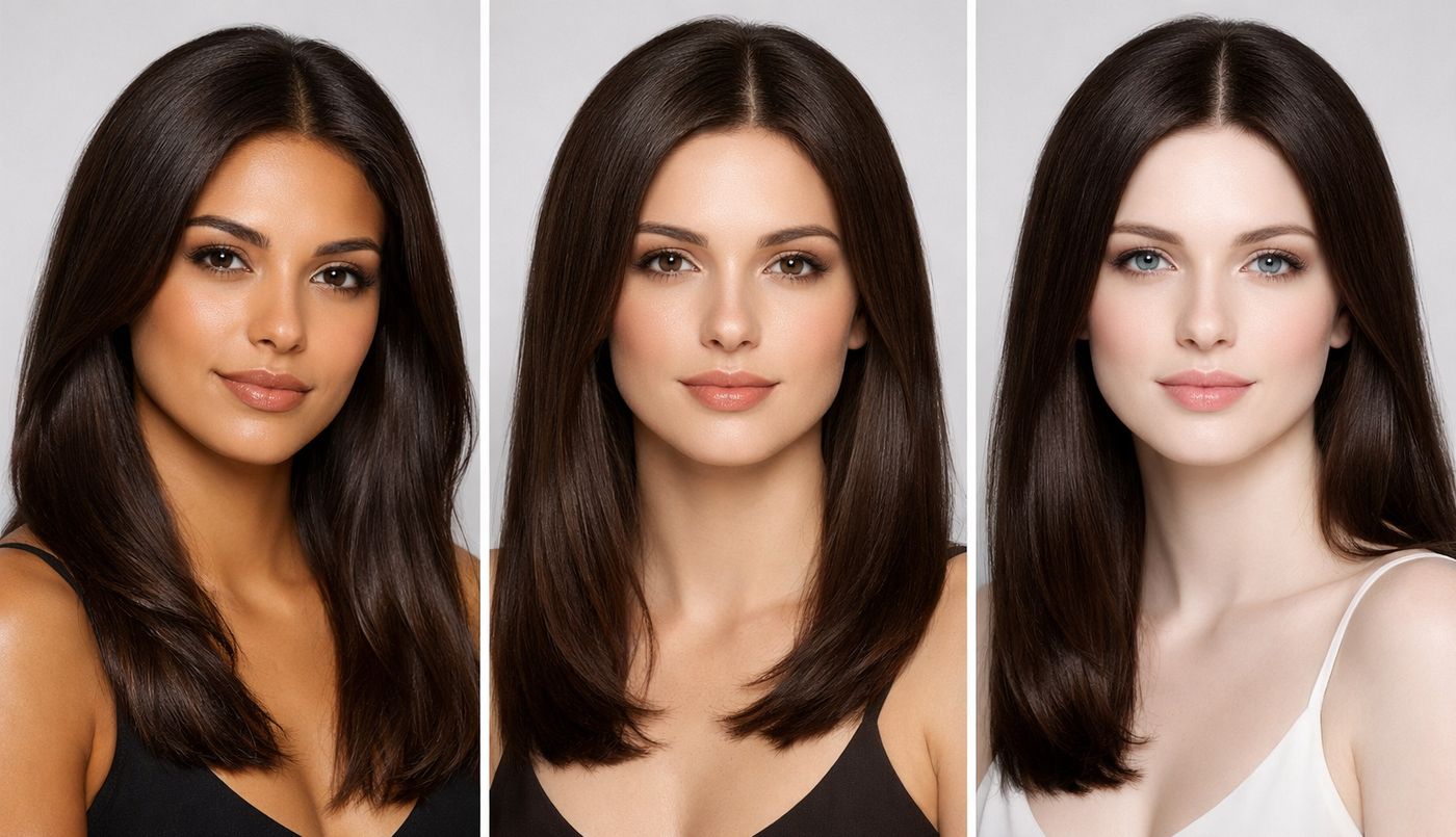 Dopasowanie koloru czekoladowego brązu do karnacji